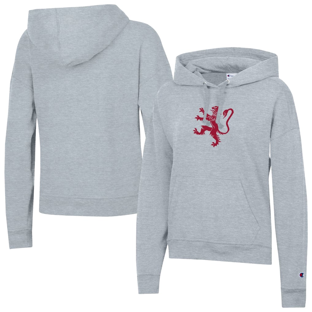  Phillips Exeter Academy Big Red Champion Women's Powerblend Fleece Pullover Hoodie - Gray